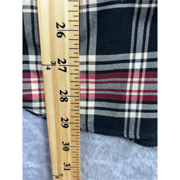 Ralph Lauren Classic Fit Mens Plaid Long Sleeve Button Down Shirt Red Black, Lg - Picture 8 of 11